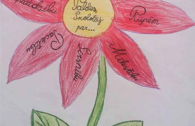 Trešās klases skolēni raksta veltījuma dzejoļus